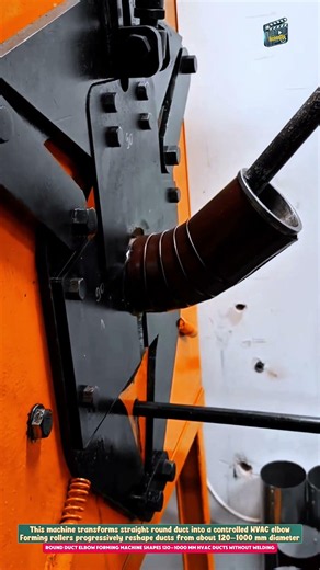 Round Duct Elbow Forming Machine Shapes 120–1000 mm HVAC Ducts Without Welding