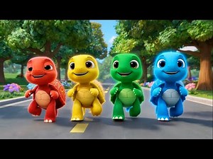 🌈🐢 Colorful Turtles Parade 🎶 | Fun Animal Songs & Learning Colors for Kids