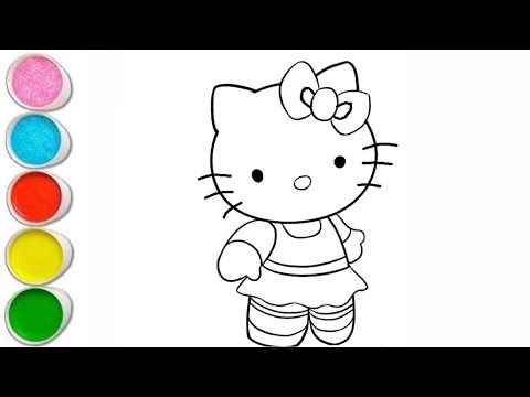 Hello Kitty Drawing for Kids Easy Kitty Painting &Coloring for Kids & Toddlers | Let’s Draw Together