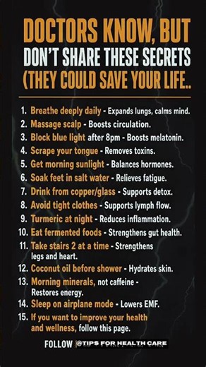 15 Simple Health & Wellness Tips You Should Know | Daily Habits for Better Health #shortvideo #viral