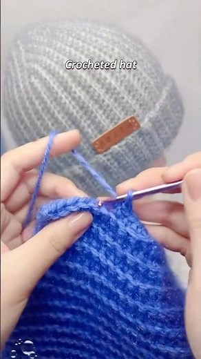 How to make crochet Tunisian pattern tutorial for beginners #amigurumi #beaniehat #crochetsweater