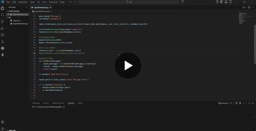 #machinelearning #spamdetection #python #nlp #naivebayes #streamlit #datascience #studentproject #ai #mlproject | Sanduni Jayathilake