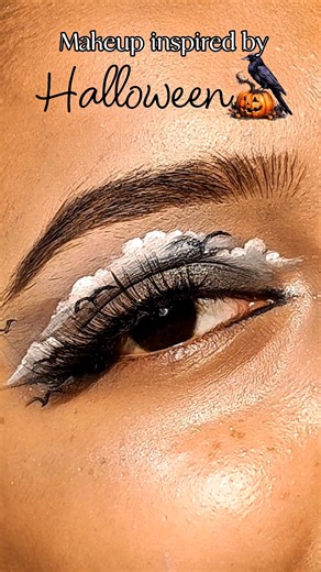 Halloween Cloud Makeup 🌩️ | Spooky Glam #eyemakeup |#creative