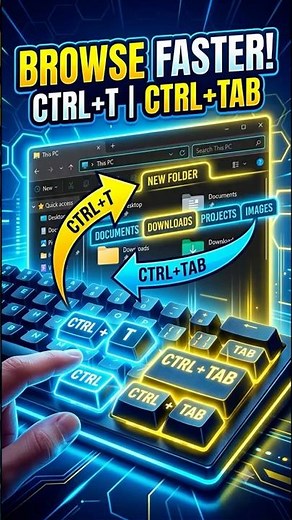 Ctrl + T & Ctrl + Tab in File Explorer 🔥 | Windows 11 Shortcut #shorts