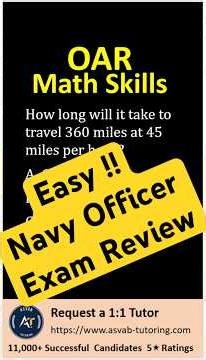 OAR Math Skills Practice Question | Distance Time Concept for Aviation Test Preparation