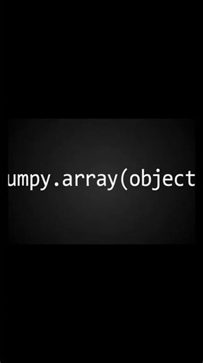 Create Simple Array from List in NumPy” 🎬👇 #shorts #numpy