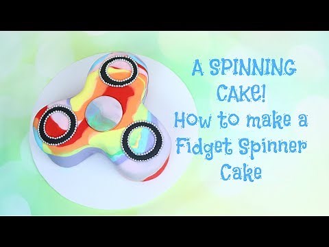 How to make a Fidget Spinner cake. It SPINS! Edible DIY fidget spinner