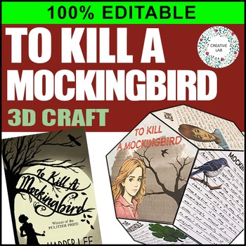 To Kill a Mockingbird - Novel Study Project Craft PBL - 100% Editable