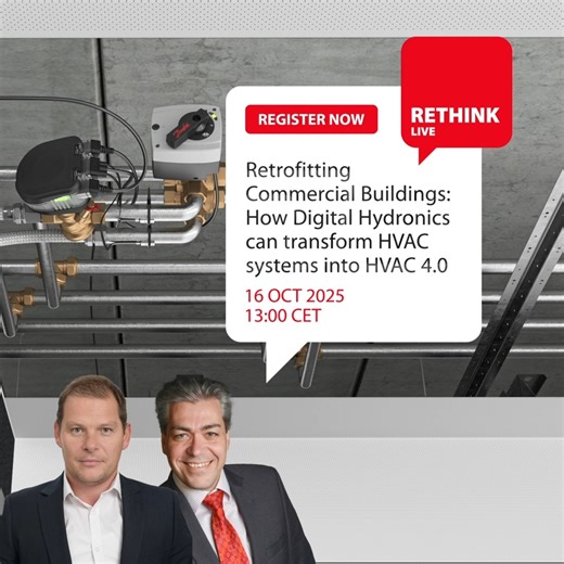 Exciting News! Join us for the Retrofit RETHINK Live event on October 16th at 13.00 CET! We're diving into the world of retrofitting commercial buildings with digital hydronic HVAC systems. 🏢💡 As we move towards smarter solutions, understanding digital technologies in hydronics is key to creating a green and sustainable future. Energy efficient buildings with predictive maintenance, and data-driven insights are more important than ever. Discover how Danfoss Digital Hydronics can revolutionize 
