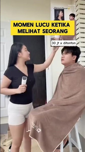 Funny moment when a brother/sister-in-law gets a haircut from their sibling-in-law ‼️‼️ #laughout...