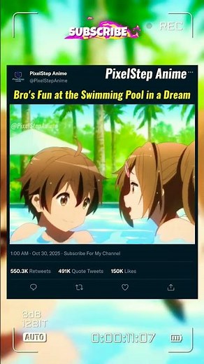 Bro's Fun at the Swimming Pool in a Dream😃😃||#anime #animeedit