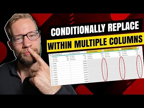 Replace Values in Multiple Columns Based on Condition in Power Query