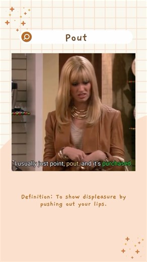 Improve Your Vocabulary on Instagram: "📘 Explore the Word: Pout 😗 (verb) 📝 Definition: To push your lips forward to show annoyance or disappointment. 💬 Example Sentence: He began to pout when he didn’t get what he wanted. 🔁 Synonyms: sulk • frown 🔗 Common Collocations: • pout in silence • pout over something • pout childishly 💡 Extra Info: Pout is often used to describe childish or exaggerated reactions, but it can also appear in light, humorous contexts. #vocabulary #ielts #english #lear