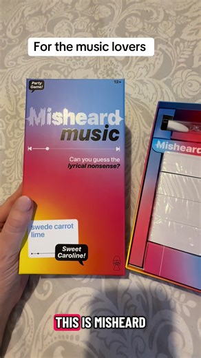 🎶 Ever thought you knew the lyrics… until you sang them out loud? 😂 Caption: The Misheard Music – Lyrical Nonsense game is the ultimate party favourite for families who love a laugh! From classic hits to modern chart-toppers, you’ll be howling as everyone tries to guess the lyrics that make zero sense 🤪🎤 Perfect for all ages, easy to play, and guaranteed to spark endless giggles and “wait, that’s what you thought it said?!” moments! Bring the fun, the chaos, and the music — no singing skills