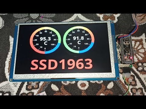 7 SSD1963 GPIO HIGH SPEED STM32 STM32F401 GAUGE RING METER