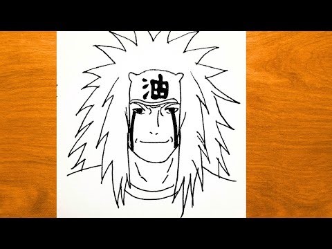 how to draw jiraiya face step by step//easy jiraiya drawing for beginners