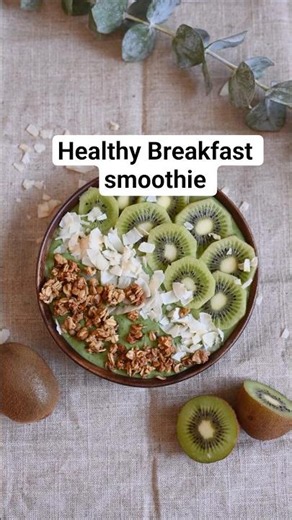 healthy kiwi mousse bowl with fresh fruits #shorts #breakfastrecipe