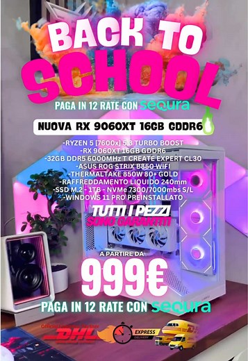 Offerte Back to School: PC Gaming a €999!
