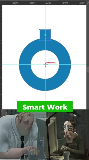 ⚙️ Poor Work vs Smart Work to make Setting Icon #graphicdesign #adobeillustrator