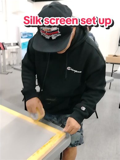 Silk screen set up #silkscreen #printing