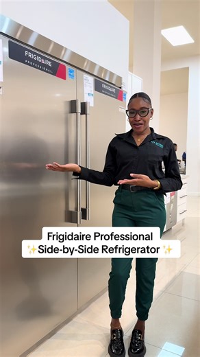 Level up your kitchen with the best ✨ Our @FRIGIDAIRE Professional Side by Side Refrigerator and Freezer Set. 📍Available at Active Kingston #activehomecentre #kitchen #frigidaire #jamaica