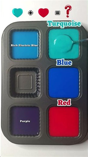 😍🎨 Mix the three colors Turquoise + Blue + Red to create truly surprising and interesting colors.