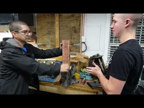 Prepping an aircraft engine to be assembled!