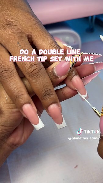 Double Line French Tip Nail Tutorial for Stunning Nails