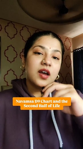 Aishwarya Mishra | Dharma and Vedic Astrology on Instagram: "Navamsa Kundli reveals how the second half of your life unfolds. I have often observed that the zodiac sign of the Moon in the Navamsa chart gradually shapes your nature as you grow older. These changes usually start becoming visible in the late 20s or early 30s. For example: If the Moon is placed in Aquarius in the Lagna chart, a person in the early phase of life is likely to be - very social - inclined towards doing something unique