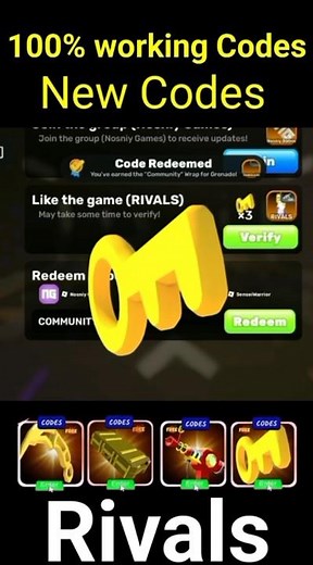 ALL 8 *NEW CODES* in ROBLOX RIVALS