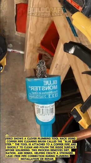 Copper Pipe Cleaning Hack! Fast Plumbing Tool #plumbing #tools #diy