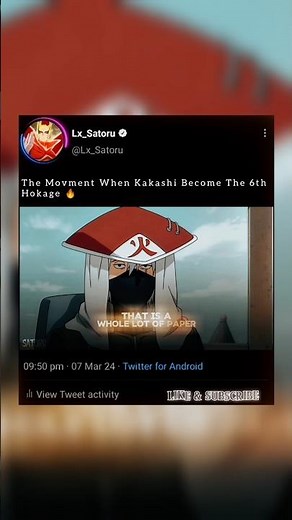 KAKASHI BECOME 6TH HOKAGE 🔥💯