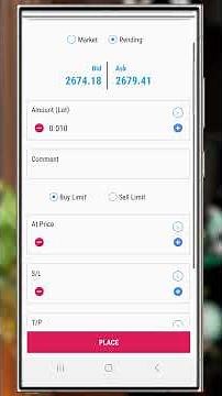 How to set pending orders - English
