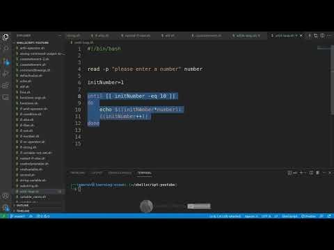Shell Script tutorials - 39 - Until Loop In Shellscript - Until Loop Syntax In Shellscript