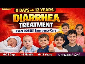 Diarrhea Treatment (0–12 Years) | #drniteshraj Zinc, Probiotics & antibiotics Exact Dose..