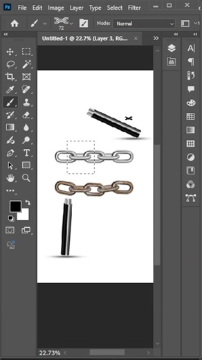 🔗 Amazing Chain Brush Effect in Photoshop 😱 | Easy Tutorial #photoshopshorts #photoshop #adobephoto