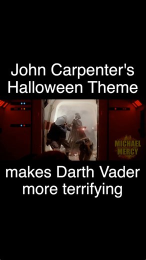 Michael Mercy on Instagram: "Michael Myers' theme makes everyone more terrifying. #starwars #vader #darthvader #halloween #johncarpenter #michaelmyers #lightsaber #rogueone #mashup #music #score #soundtrack"