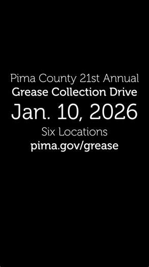🎤 Greeese in the trap 🎶 greese, greese in the trap 🎶 🚨 Don’t Miss Our 21st Annual Grease Collection Event! 🚨We’ll be collecting grease from the public at six locations around Pima County on Saturday, Jan. 10, 2026, from 9 a.m. to 1 p.m. 🗓️🛢️♻️ More info can be found in the comments 👇 | Pima County Public Works
