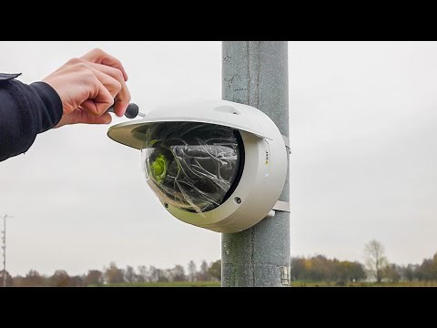 Installation tutorial: AXIS Q3819-PVE installation using AXIS T91B47 Pole Mount