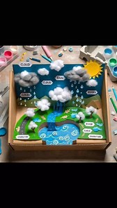 4K views · 13 reactions | Science- Water Cycle Project Ideas #fbpost2025シ #diyprojects | Marga Uy | Facebook