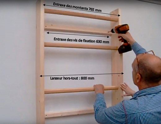 Installation - Espalier-bois.fr - L'espalier de Gym - Fabriqué en France