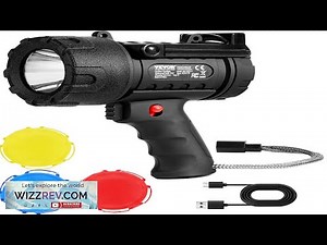 USB Super Bright Rechargeable Spotlight Flashlight 200000LM Searchlight Review