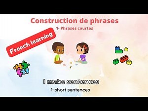 🧩Construire des phrases simples - Série 1 - A1- A2 - Construct simple sentences in french FLE-FLESCO