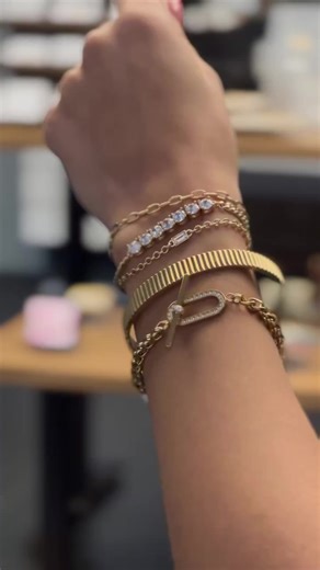 Stacking up the golden moments, one bracelet at a time. ✨💫 bit.ly/3yDps5g | ALEX AND ANI