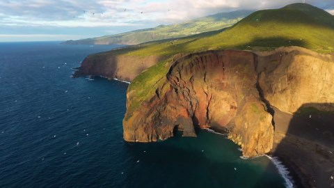 Drone explores Portugal's Faial Island - Worldwide