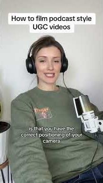 here is how to film podcast style UGC videos