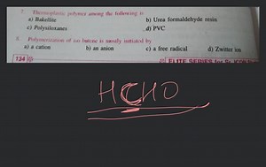 Polymerization of iso butene is mostly initiated by... | Filo