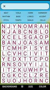 Word Search Daily - a gameplay from relaxing word search game by LittleBigPlay.com