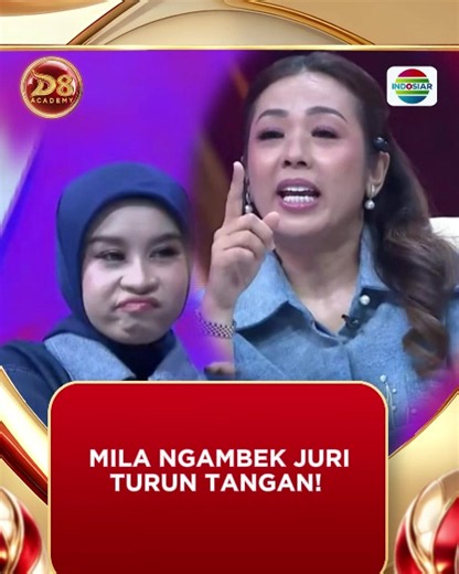 Waduhh! Kenapa nihh @DA7 MILA ngambek sama @DA7.Valen, juri langsung ikut turun tangan😱 . . #DAcademy8Indosiar #IndosiarBawaDangdutBerkelasBerkualitas #Indosiar