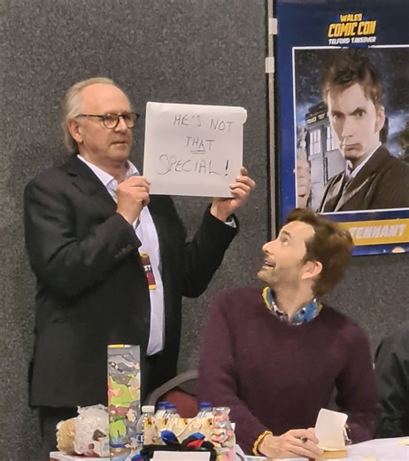 Peter Davison Gets Through Line For David Tennant At Wales Comic Con